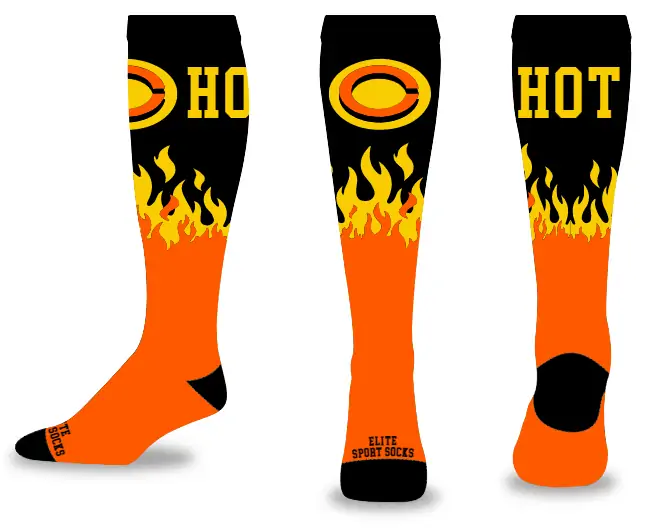 Custom - Knee-high - Flames Style Socks