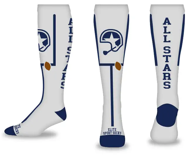 Football - Knee-high - Goal Post Style Socks