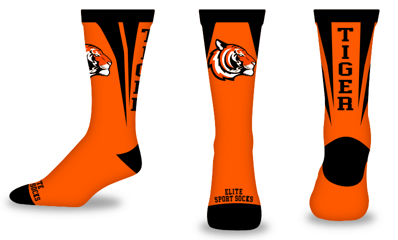 Custom Logo & Text - Crew - Tearback Style Socks