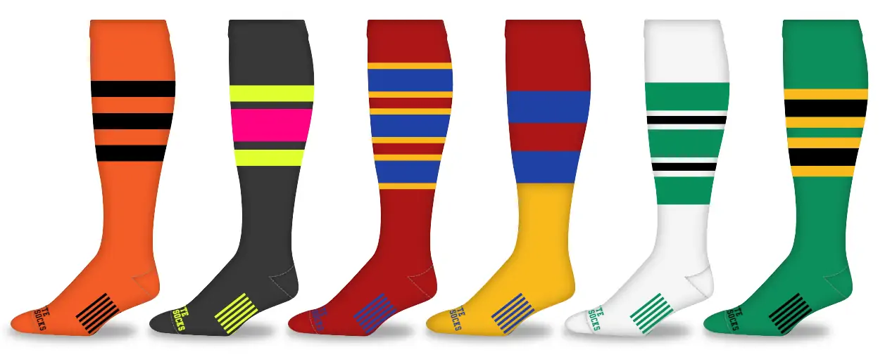 Quick Turn Slugger Stripe Designs - Knee-High - Slugger Style Socks